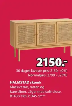 JYSK HALMSTAD skænk tilbud