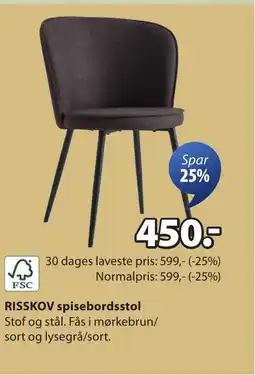 JYSK RISSKOV spisebordsstol tilbud