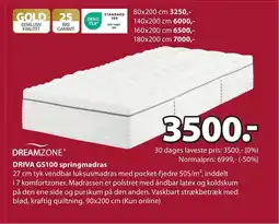 JYSK DREAMZONE DRIVA GS100 tilbud