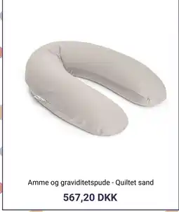 Babysam Amme og graviditetspude - Quiltet sand tilbud