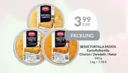 Nielsen's Discount BENIS TORTILLA PATATA Kartoffeltortilla Chorizo / Zwiebeln / Natur tilbud