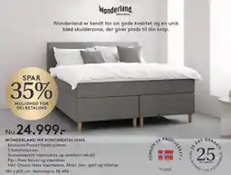 SengeSpecialisten WONDERLAND W8 KONTINENTALSENG tilbud
