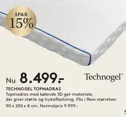 SengeSpecialisten TECHNOGEL TOPMADRAS tilbud