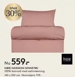 SengeSpecialisten HØIE HARMONI SENEGETØJ tilbud
