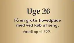 SengeSpecialisten FØRST TIL MØLLE FÅ EN GRATIS HOVEDPUDE MED VED KØ AF SENG tilbud
