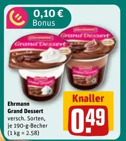 REWE DE Ehrmann Grand Dessert tilbud