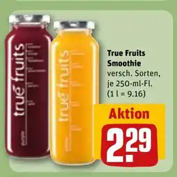 REWE DE True Fruits Smoothie versch. Sorten, tilbud