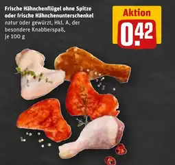 REWE DE Frische Hähnchenflügel ohne Spitze oder frische Hähnchenunterschenkel tilbud