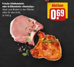 REWE DE Frische Stielkoteletts oder Grillkoteletts >>Kentucky<< tilbud