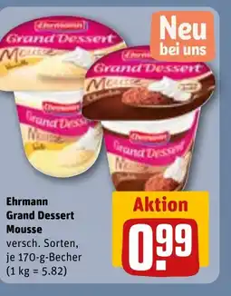 REWE DE Ehrmann Grand Dessert Mousse tilbud