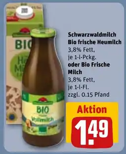 REWE DE Schwarzwaldmilch Bio frische Heumilch tilbud