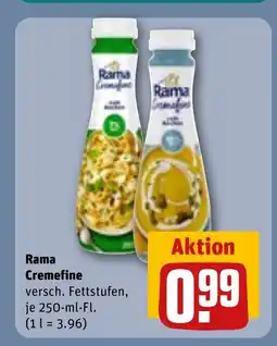 REWE DE Rama Cremefine versch. Fettstufen, tilbud