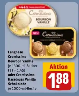 REWE DE Langnese Cremissimo Bourbon Vanille tilbud