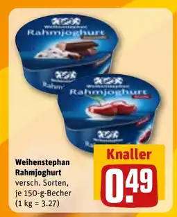 REWE DE Weihenstephan Rahmjoghurt tilbud