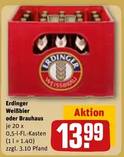 REWE DE Erdinger Weißbier oder Brauhaus tilbud