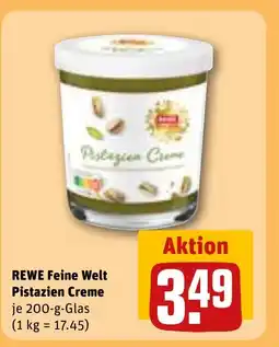 REWE DE REWE Feine Welt Pistazien Creme je tilbud