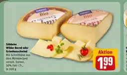 REWE DE Söbbeke Wilder Bernd oder Grienkenschmied Bio Schnittkäse aus tilbud