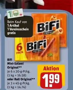REWE DE Bifi Mini-Salami Original** tilbud