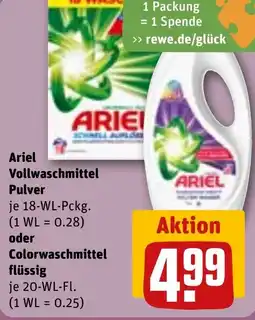 REWE DE Ariel Vollwaschmittel Pulver tilbud