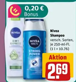 REWE DE Nivea Shampoo versch. Sorten, tilbud