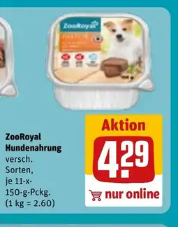 REWE DE ZooRoyal Hundenahrung versch. tilbud