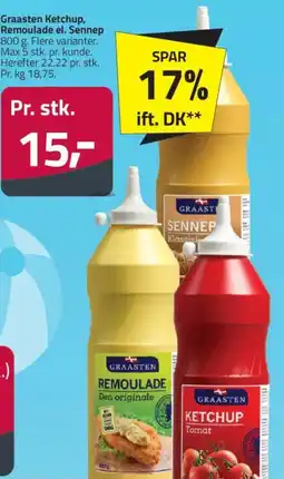 Fleggaard Graasten Ketchup, Remoulade el. Sennep tilbud