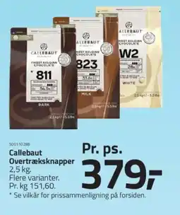 Fleggaard Callebaut Overtræksknapper tilbud