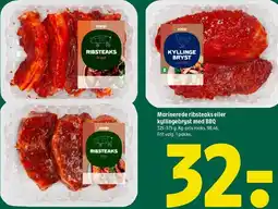 Coop 365 Marinerede ribsteaks eller kyllingebryst med BBQ tilbud