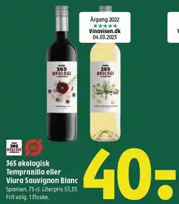 Coop 365 365 økologisk Tempranillo eller Viura Sauvignon Blnac tilbud