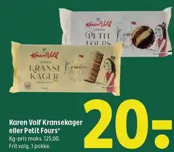 Coop 365 Karen Volf Kransekager eller Petit Fours tilbud