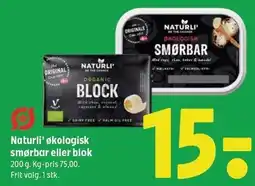 Coop 365 Naturli' økologisk smørbar eller blok tilbud