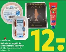 Coop 365 Makrelkræs, røget laks, fiskefrikadeller eller rejer tilbud