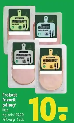 Coop 365 Frokost favorit pålæg tilbud