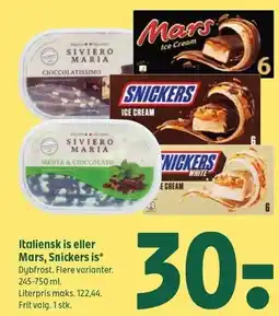 Coop 365 Italiensk is eller Mars, Snickers is tilbud