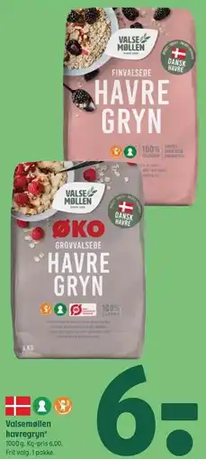 Coop 365 Valsemøllen havregryn tilbud
