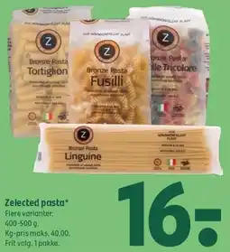 Coop 365 Zelected pasta tilbud
