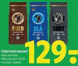 Coop 365 Cirkel hele bønner tilbud