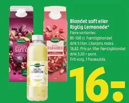Coop 365 Blandet saft eller Rigtig lemonade tilbud