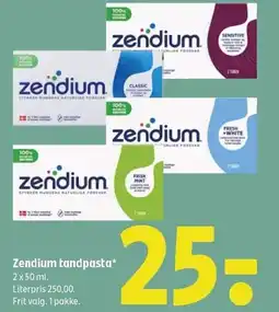 Coop 365 Zendium Tandpasta tilbud
