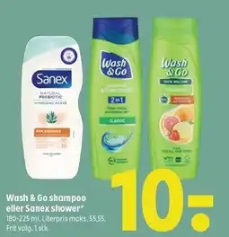 Coop 365 Wash & Go shampoo eller Sanex shower tilbud