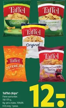 Coop 365 Taffel chips tilbud