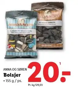 Lidl Bolsjer 155 g tilbud