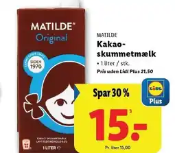 Lidl Kakaoskummetmælk 1 liter tilbud