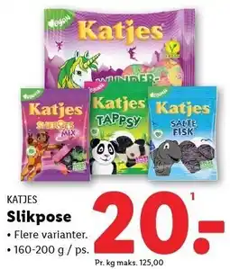 Lidl Slikpose 160-200 g tilbud