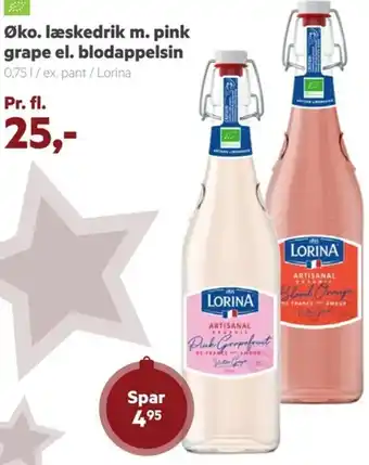 Øko.Læskedrik M. Pink Grape El. Blodappelsin