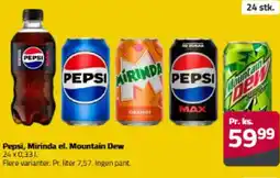 Fleggaard Pepsi, Mirinda el. Mountain Dew tilbud