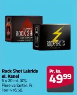 Fleggaard Rock Shot Lakrids el. Kanel tilbud