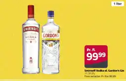 Fleggaard Smirnoff Vodka el. Gordon's Gin tilbud