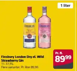 Fleggaard Finsbury London Dry el. Wild Strawberry Gin tilbud