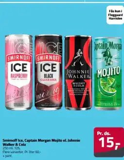 Fleggaard Smirnoff Ice, Captain Morgan Mojito el. Johnnie tilbud